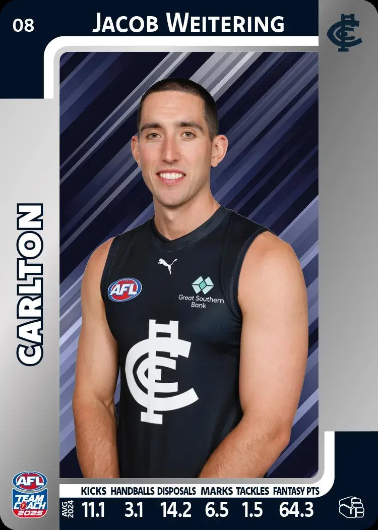 2025 Teamcoach AFL Silver Parallel Cards - Cards 1 to 100 - Pick Your Card