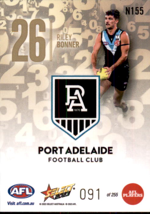 Riley Bonner, Numbers, 2023 Select AFL Footy Stars
