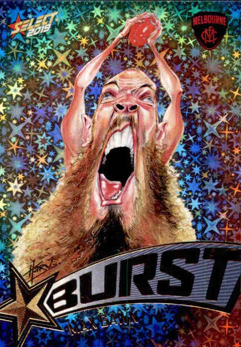 Max Gawn, Starburst Tie-Dye Caricatures, 2019 Select AFL Footy Stars