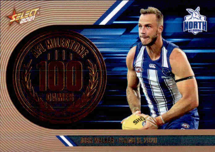 Josh Walker, 100 Games Milestone, 2021 Select AFL Footy Stars