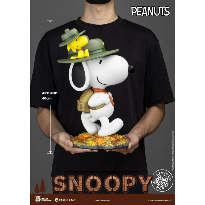 Peanuts - Camp Snoopy with Woodstock Master Craft 15" Statue
