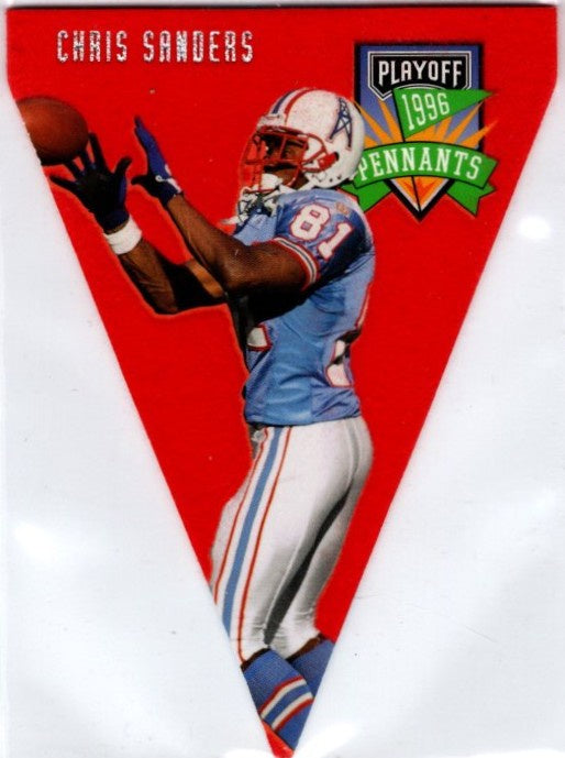Chris Sanders, #99, Pennants, 1996 Playoff Contenders Football NFL