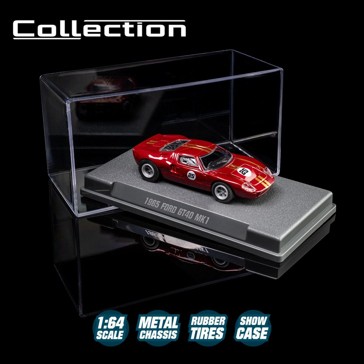 1965 Ford GT40 MK1 - Majorette: Collection Series, 1:64 Scale Diecast Car