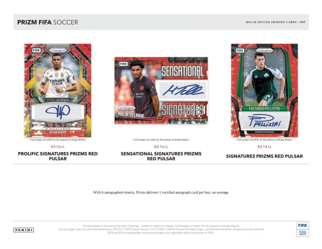2025-26 Panini Prizm FIFA Soccer Blaster Box