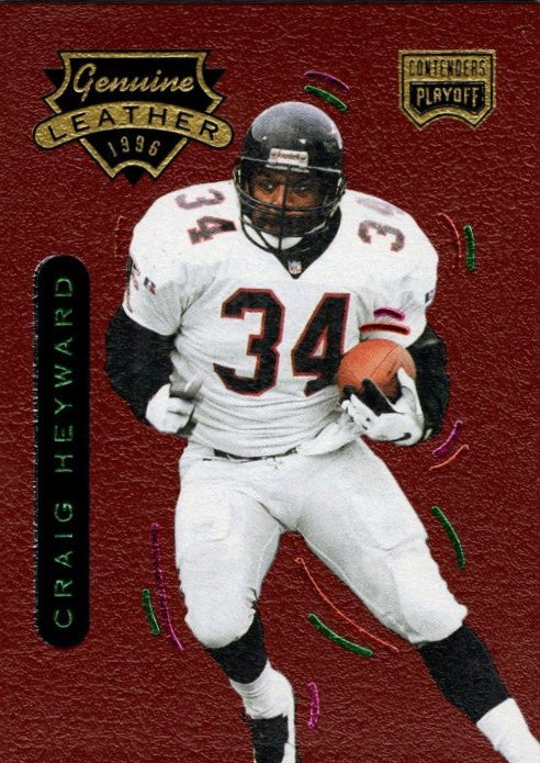 Craig Heyward, #19, Genuine Leather, 1996 Playoff Contenders Football NFL