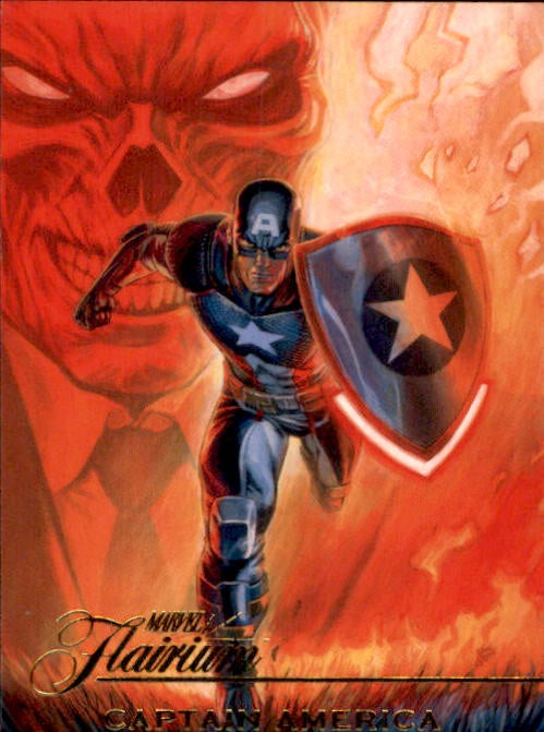 Captain America, FT-29, Flairium, 2023 Fleer Marvel Flair