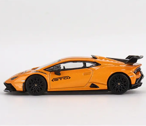 Mini GT, Lamborghini Huracán STO Arancio Borealis, 1:64 Scale Diecast Model Car