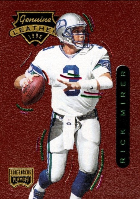 Rick Mirer, #39, Genuine Leather, 1996 Playoff Contenders Football NFL