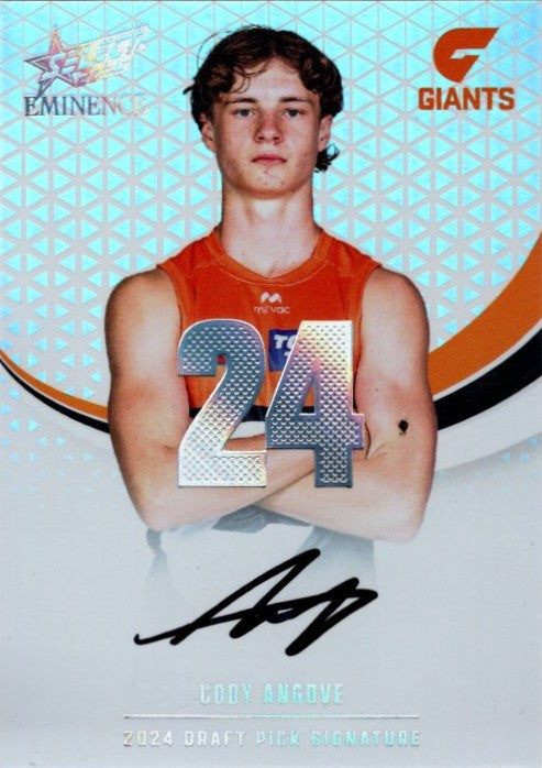 Cody Angove, Platinum Draft Pick Signature, 2025 Select AFL Eminence