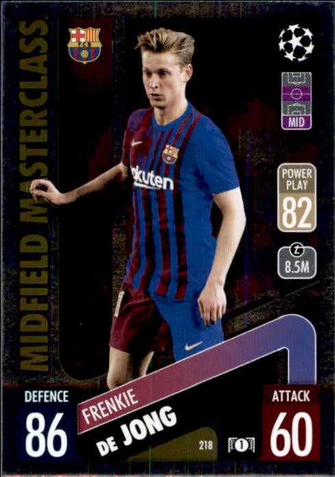 Frenkie de Jong, Midfield Masterclass, 2021-22 Topps Match Attax UEFA Champions & Europa League