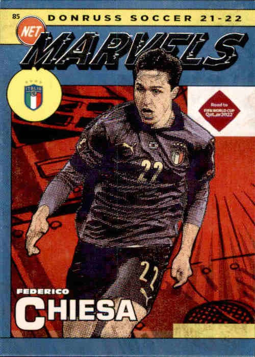 Federico Chiesa, Marvels, 2021-22 Panini Donruss Soccer Road To FIFA World Cup Qatar