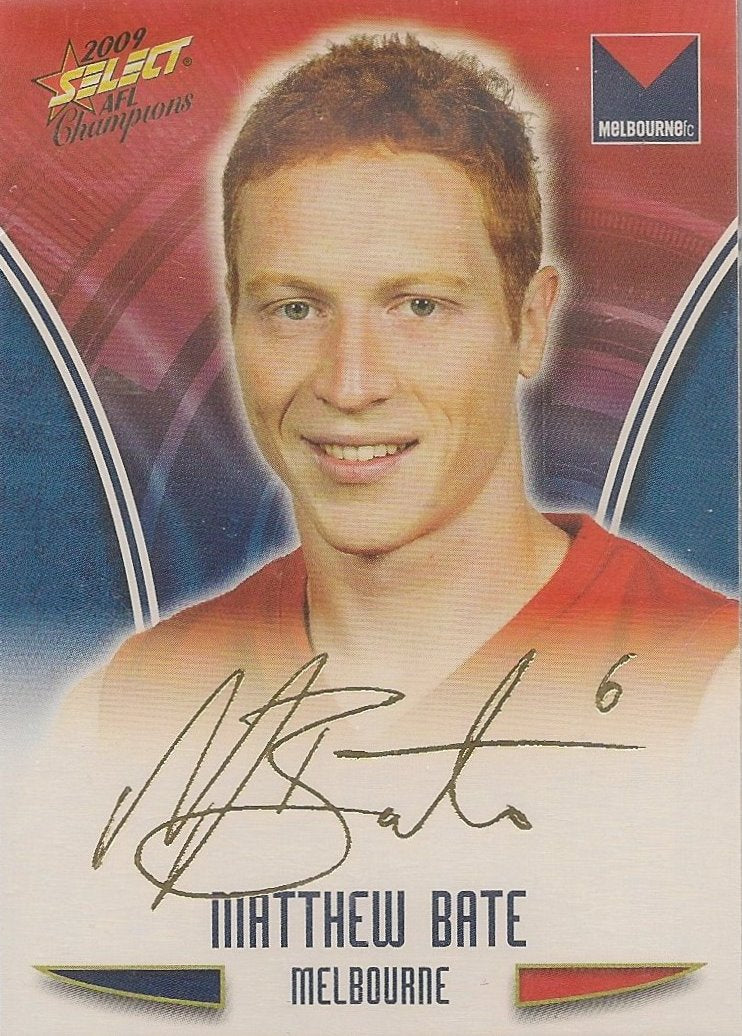 Melbourne Demons, Gold Foil Signature Team Set, 2009 Select AFL Champions