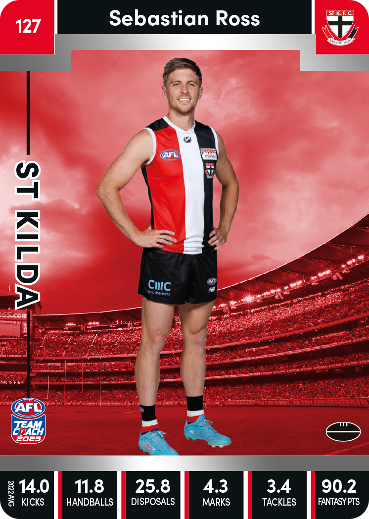 Sebastian Ross, 127, Silver Parallel, 2023 Teamcoach AFL