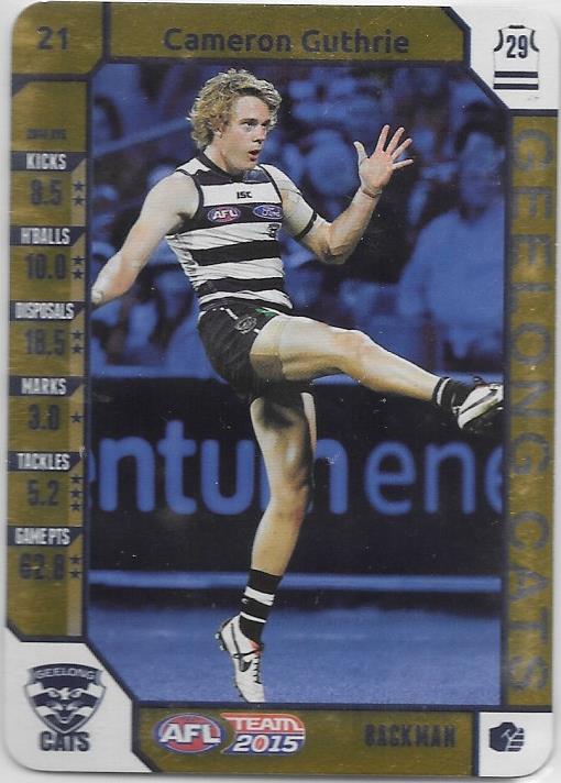 Cameron Guthrie, Gold, 2015 Teamcoach AFL