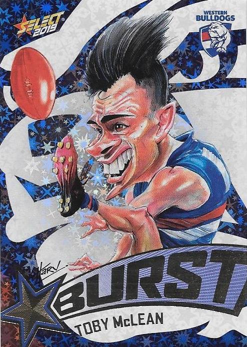 Toby Mclean, Team Logo Starburst Caricatures, 2019 Select AFL Footy Stars