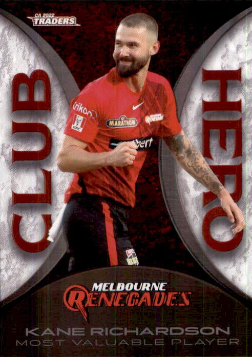 Kane Richardson, Club Hero, 2022-23 TLA Traders Cricket Australia & BBL Trading Cards