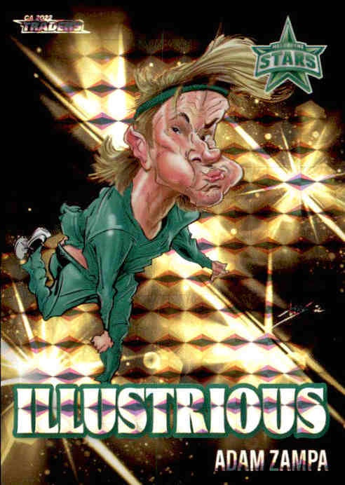 Adam Zampa, Illustrious Yellow, 2022-23 TLA Traders Cricket Australia & BBL Trading Cards