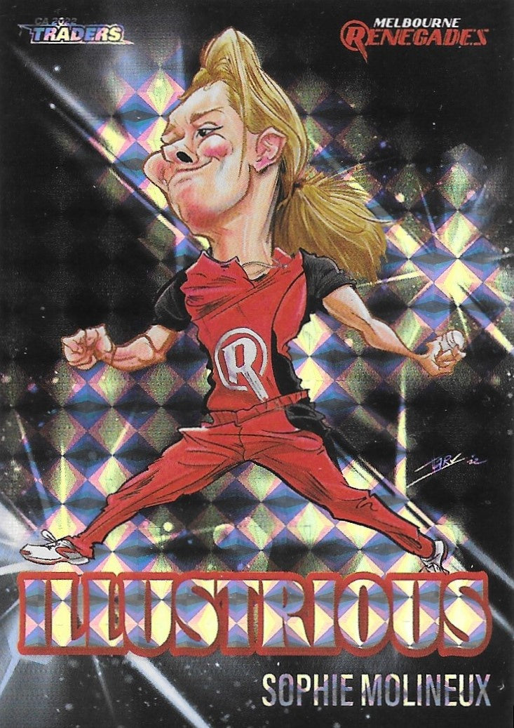 Sophie Molineux, #53/75, Illustrious Black, 2022-23 TLA Traders Cricket Australia & BBL Trading Cards