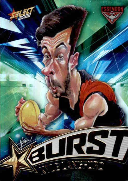 Kyle Langford, Starburst Shatter, 2022 Select AFL Footy Stars