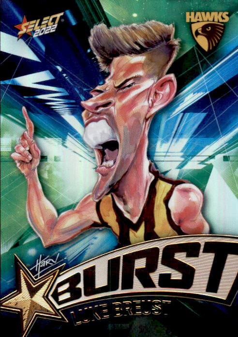 Luke Breust, Starburst Shatter, 2022 Select AFL Footy Stars