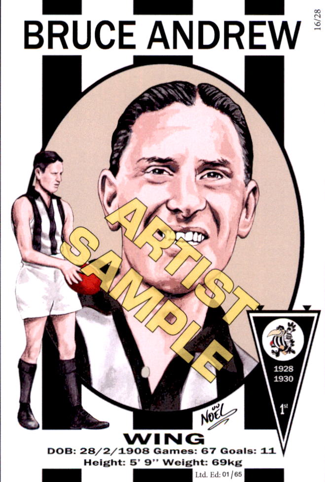Collingwood Magpies Four-Peat Dynasty Premiers Card Set by Noel