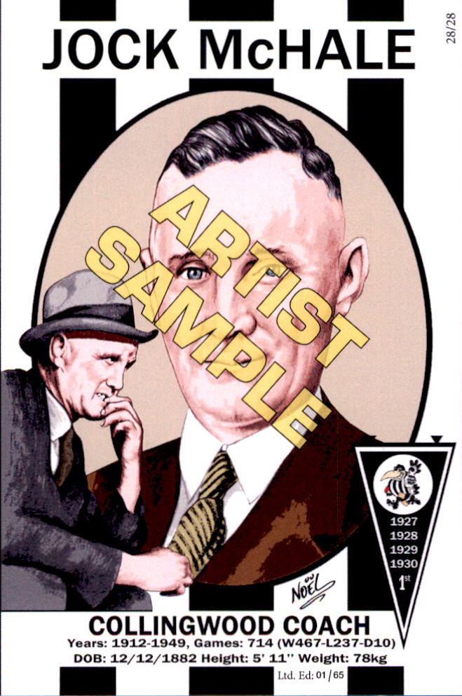 Collingwood Magpies Four-Peat Dynasty Premiers Card Set by Noel