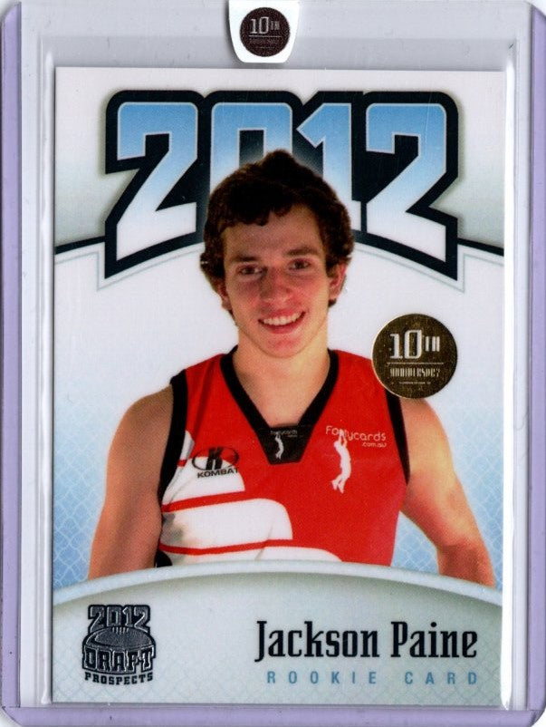 Jackson Paine, 2012 Top Prospects 10th Anniversary RC, 10/10