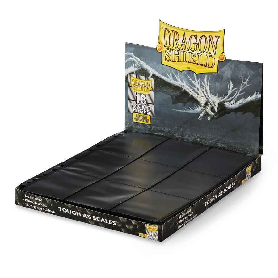 Dragon Shield - 18 Pocket Pages - Non Glare Side Loader Box of 50 Pages