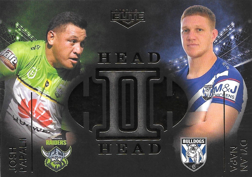 Josh Papalii, Dylan Napa, Head to Head Case Card, 2020 TLA Elite NRL