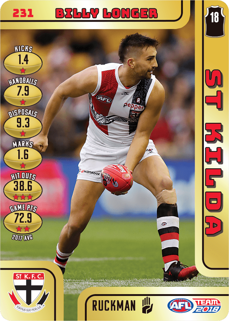 Billy Longer, Gold, 2018 Teamcoach AFL