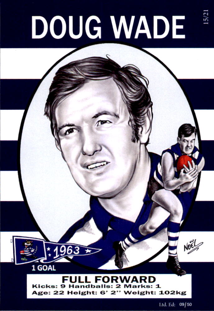 Geelong Cats 1963 Premiers Card Set by Noel