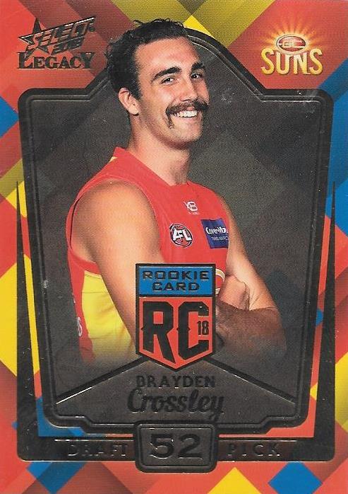 Brayden Crossley, Rookies RC, 2018 Select AFL Legacy