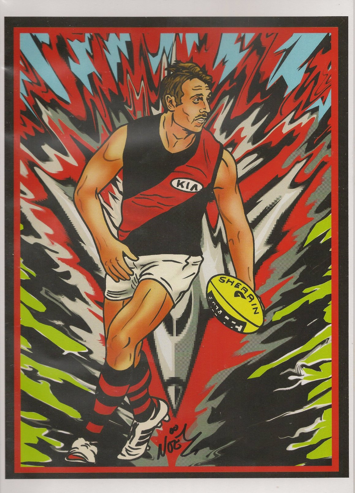 Jobe Watson, A4 Print by NOEL