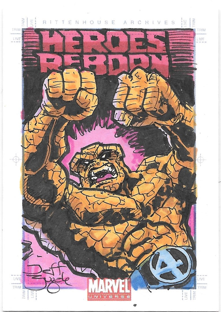 Thing Heroes Reborn, SketchaFEX Sketch Card, 2011 Rittenhouse Marvel Universe