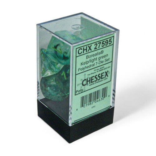CHX 27595 Borealis Kelp/light green Luminary Polyhedral 7-Dice Set