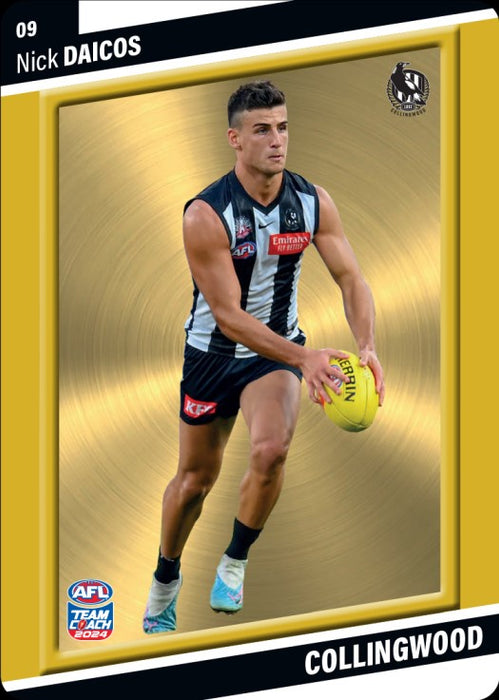 Nick Daicos, 09, Gold Parallel, 2024 Teamcoach AFL