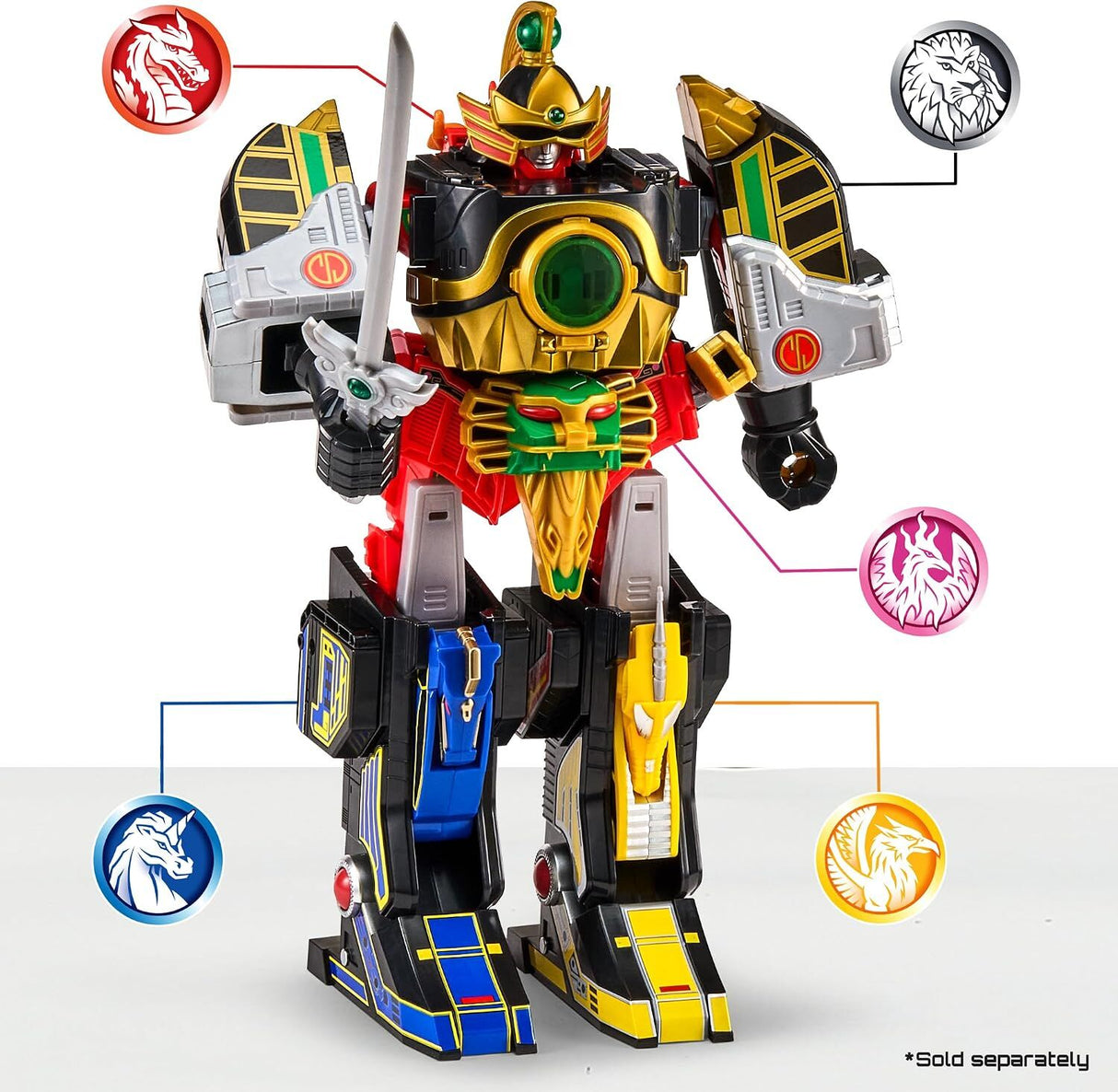 Mighty Morphin Power Rangers Re-Ignition Combinable Thunder Zord - Lion