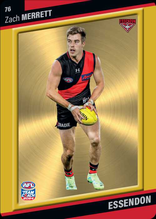 Zach Merrett, 76, Gold Parallel, 2024 Teamcoach AFL