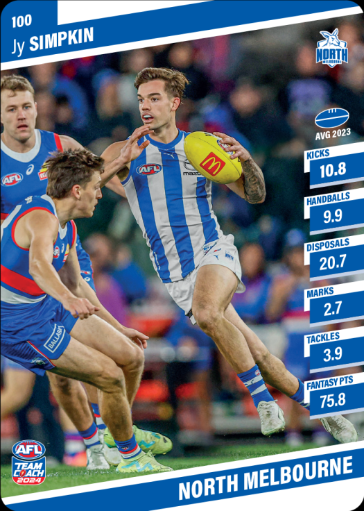 2024 Teamcoach AFL Common Cards - Cards 1 to 100 - Pick Your Card