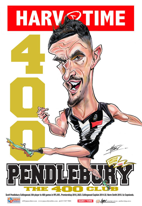 Scott Pendlebury, 400 Games, Harv Time Poster