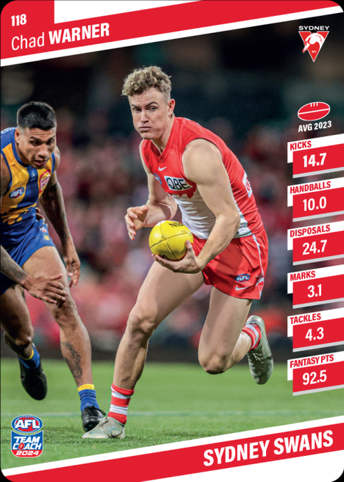 2024 Teamcoach AFL Common Cards - Cards 101 to 200 - Pick Your Card