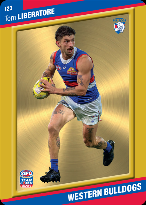Tom Liberatore, 123, Gold Parallel, 2024 Teamcoach AFL