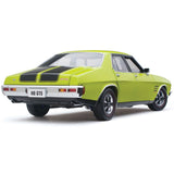 Classic Carlectables Holden HQ Monaro GTS Sedan Barbados Green with Black Stripes (350ci Engine), 1:18 Scale Diecast Model Car