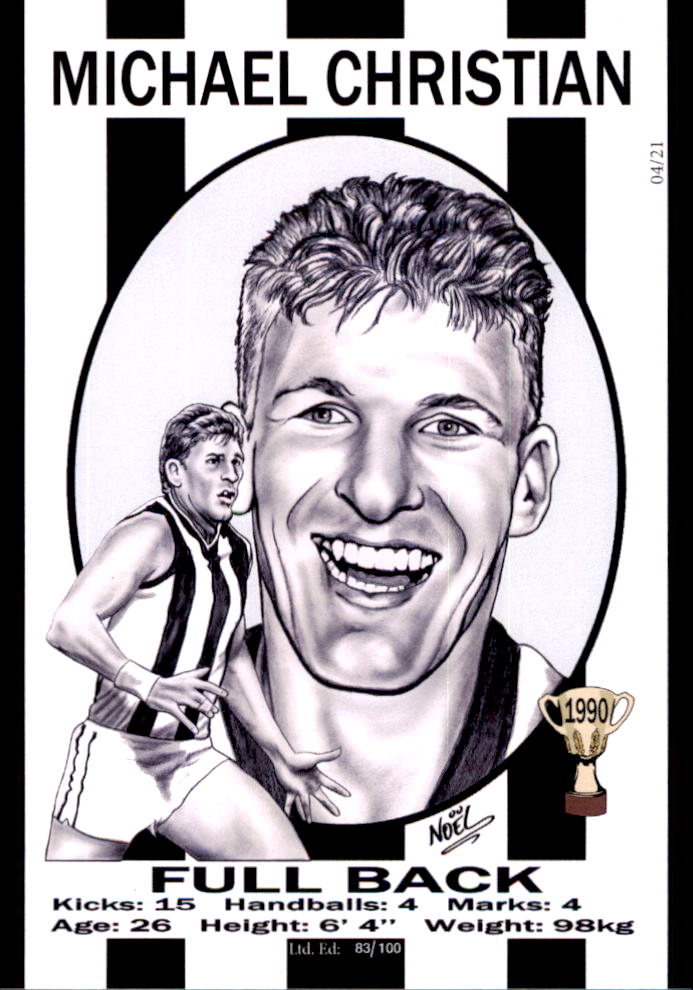 Collingwood Magpies 1990 Premiers Card Set by Noel