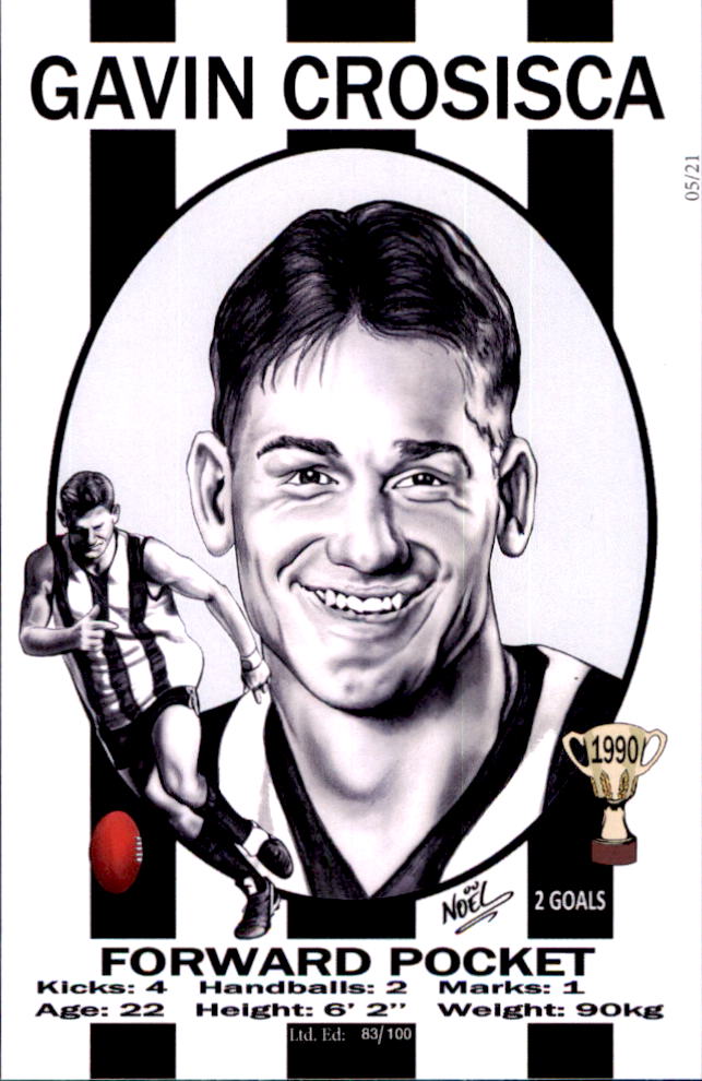 Collingwood Magpies 1990 Premiers Card Set by Noel