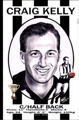 Collingwood Magpies 1990 Premiers Card Set by Noel