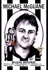 Collingwood Magpies 1990 Premiers Card Set by Noel