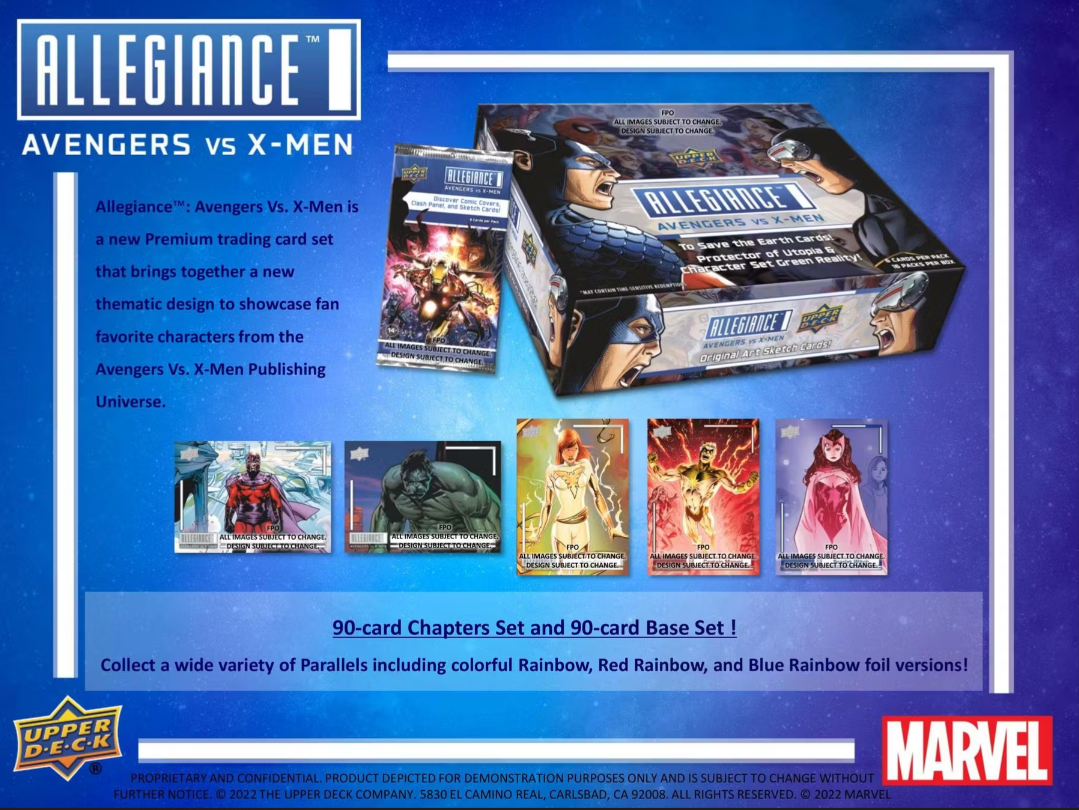 2023 Upper Deck Marvel Allegiance: Avengers VS X-Men Hobby Box