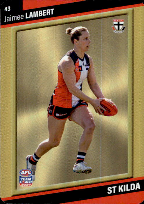 2024 Teamcoach AFLW GOLD Parallel Cards - Cards 1 to 54 - Pick Your Card