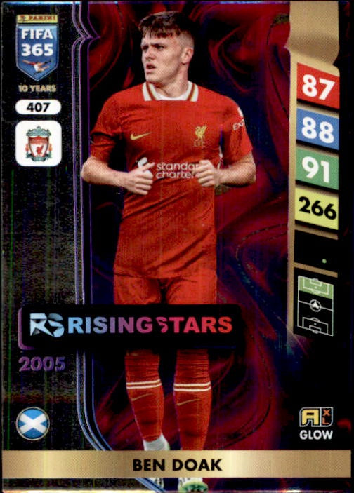 Ben Doak, Rising Stars, 2025 Panini FIFA 365 Adrenalyn XL Soccer